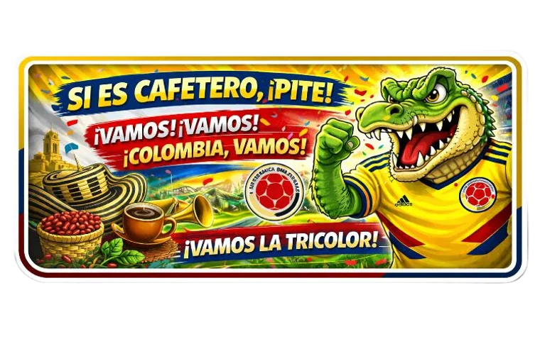 Colombia fan sticker design