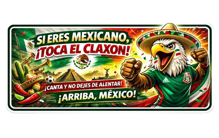 Mexico fan sticker design