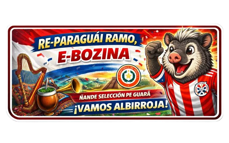 Paraguai fan sticker design