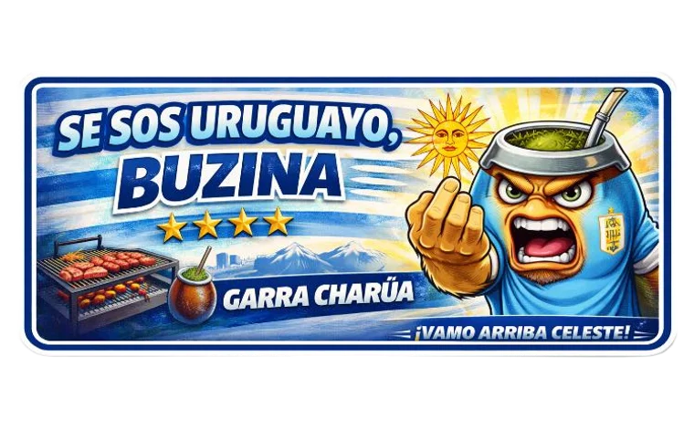 Uruguai fan sticker design